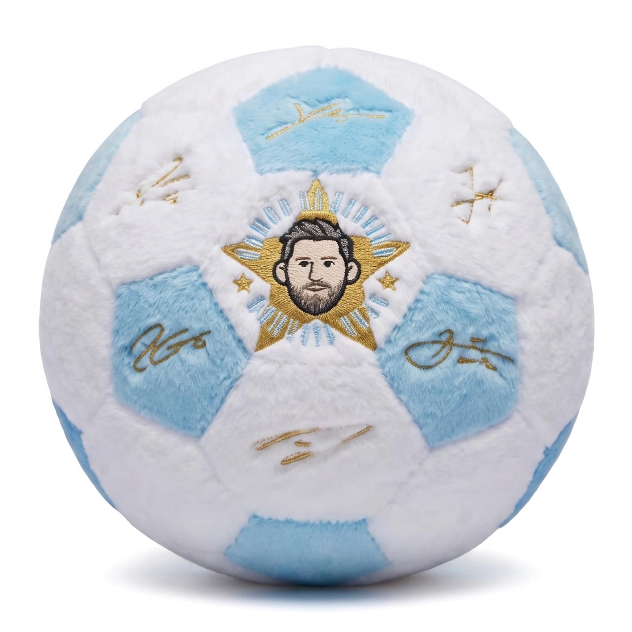 Official Argentina National Team Plush Soccer Ball Messi Printed replica signature, Authentic Licensed Product