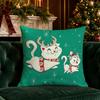 Christmas Cute Animal Pillow Covers Pattern Cushion Cover Suitable for Sofa Bedroom Car Pillow Cover