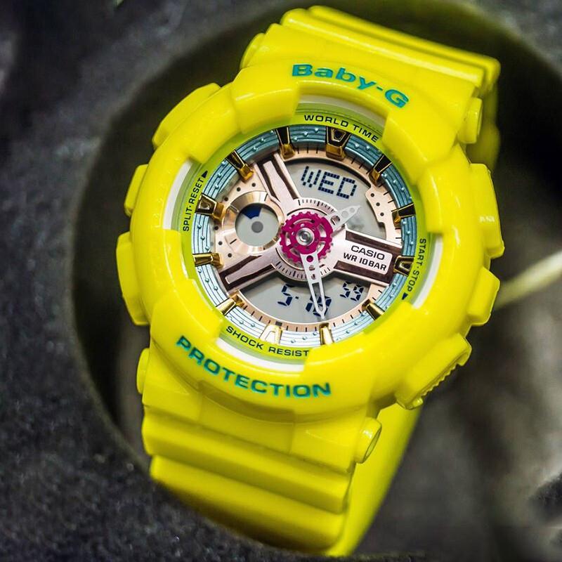 Casio BABY-G Theme Series Fashion Trend Vitality Street Classic Pointer Dual Display Sports Waterproof Quartz Movement Resin Strap BA-110CA-9A