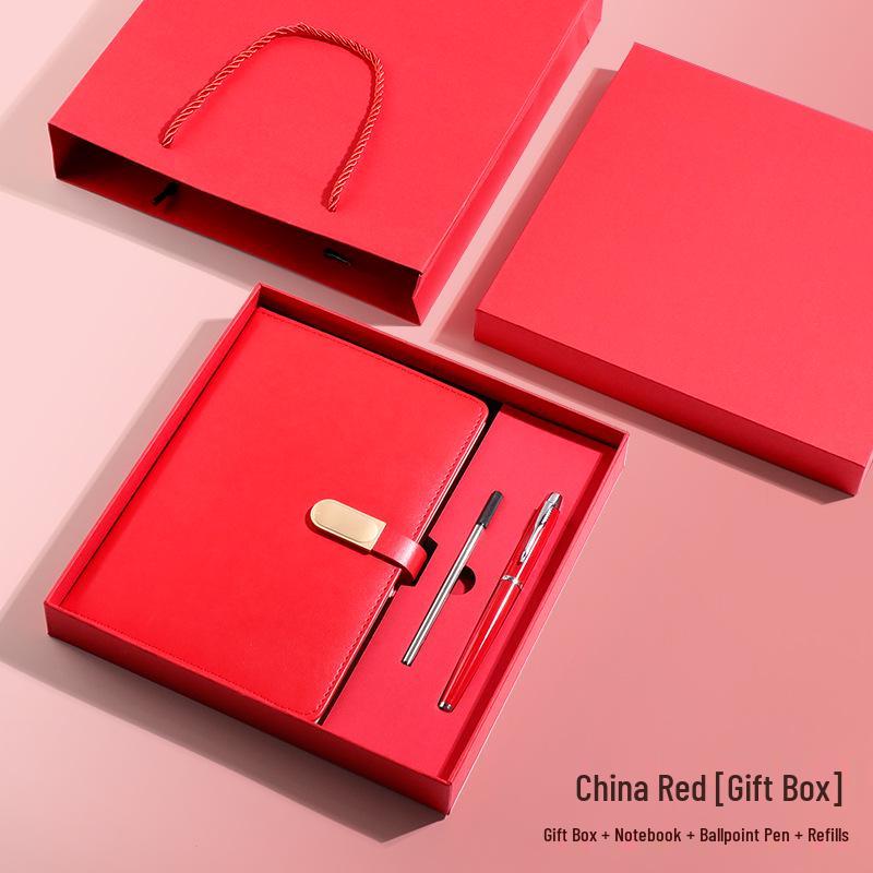 Customized Business Notebook Gift Set with Logo for Corporate Meetings and Client Souvenirs
