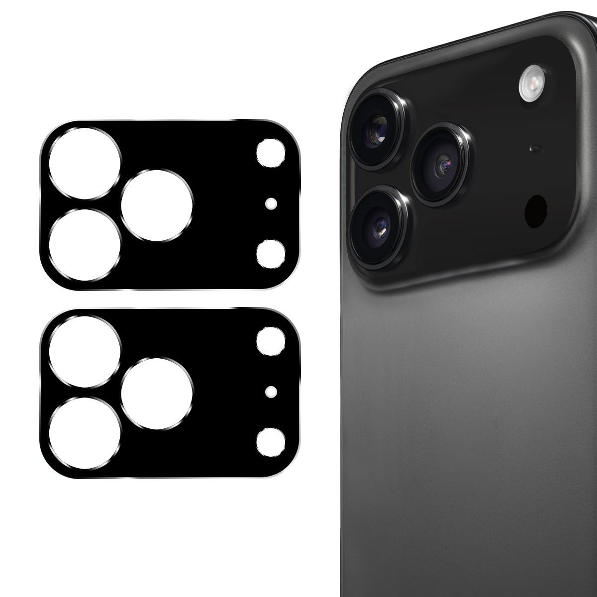 

Для iPhone 17 Pro 2 шт. Защитное стекло для объектива камеры ENKAY Hat-Prince Интегрированная пленка для объектива из закаленного стекла Black