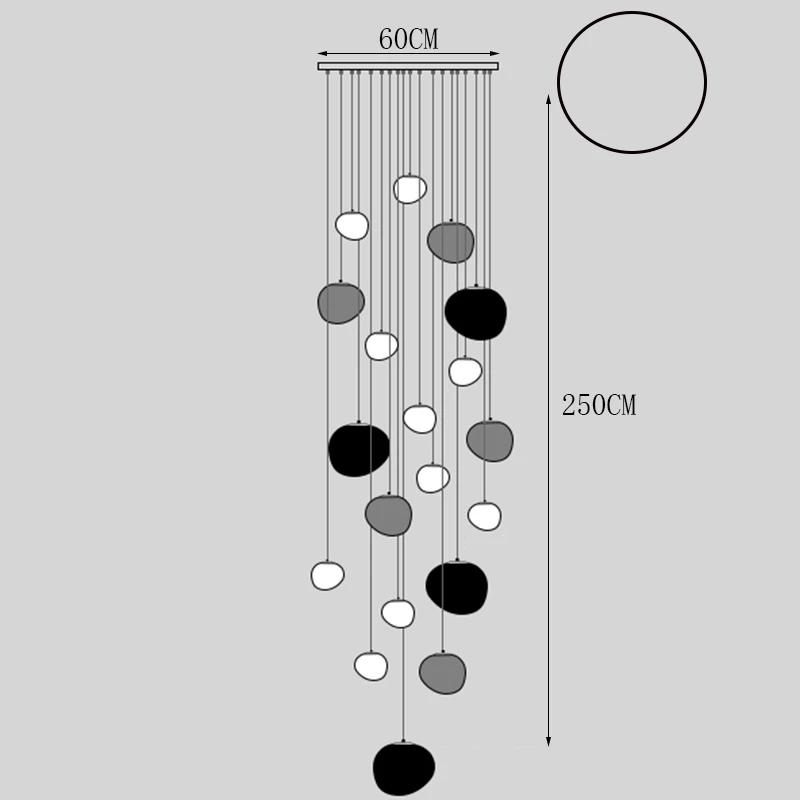 Nordic luxury staircase pendant light modern ceiling light home decoration dining room chandelier living room lighting fixtures