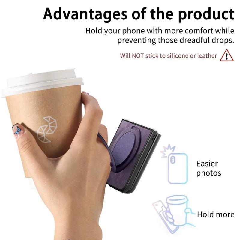 Magnetic Case for Magsafe Samsung Galaxy Z Flip 7 6 5 4 3 Z Fold 7 6 5 4 3 Macsafe Ring 360° Rotating Invisible Kickstand Cover