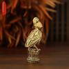 Brass Pelican Bird Figurine Vintage Metal Animal Statue Mini Desktop Ornament For Desktop Office Aquarium Micro Landscape Decor