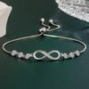 925 Sterling Silver AAA Zircon Infinite Love Fashion Bracelet Gift Jewelry