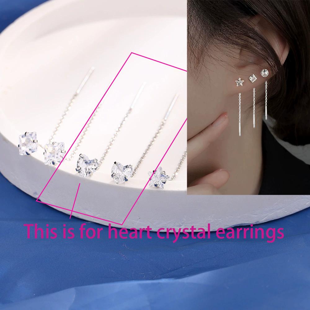 925 Silver Star Earring for Women Girl Simple Tassels Chain Fashion Office Jewelry Gift