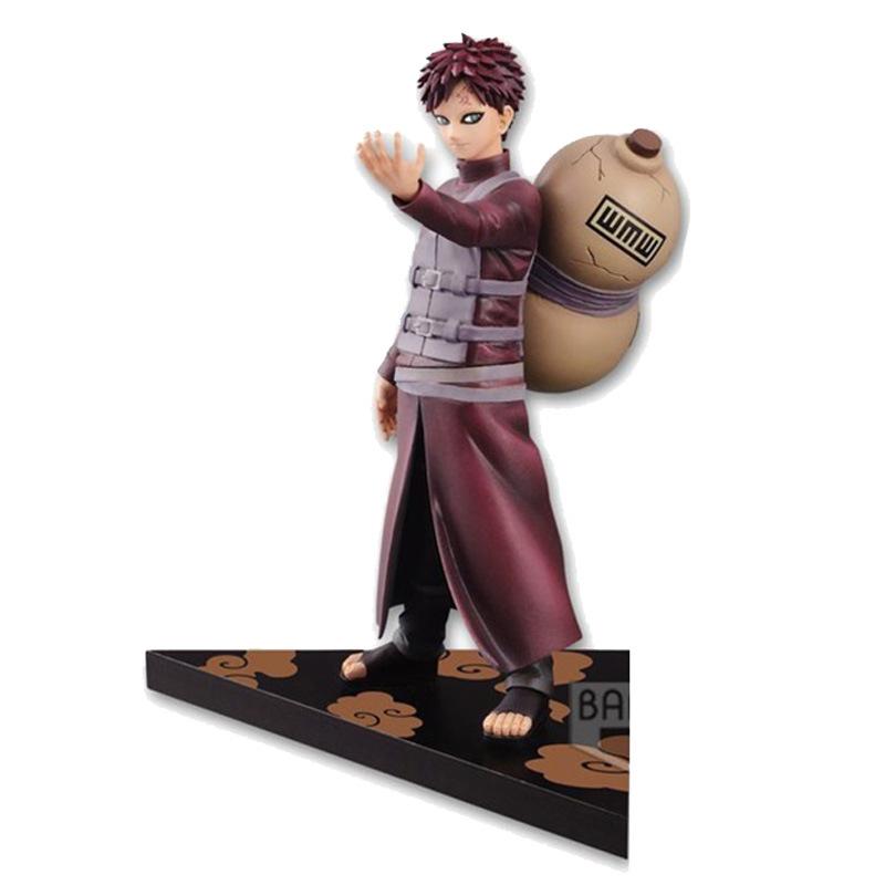 BANDAI 17CM Anime Naruto Shippuuden Gaara Stehende Szene Modell Spielzeugpuppe Sammlung Naruto Schreibtischornamente Actionfigur PVC