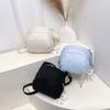 Nylon small satchel stylish simple solid color shell shoulder bag women's mobile phone bag casual versatile oblique span