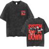System of A Down Toxicity Album Graphic Washed Tshirt Unisex Women Rock Oversized T Shirts Unisex Vintage Alternative Metal Tshirts