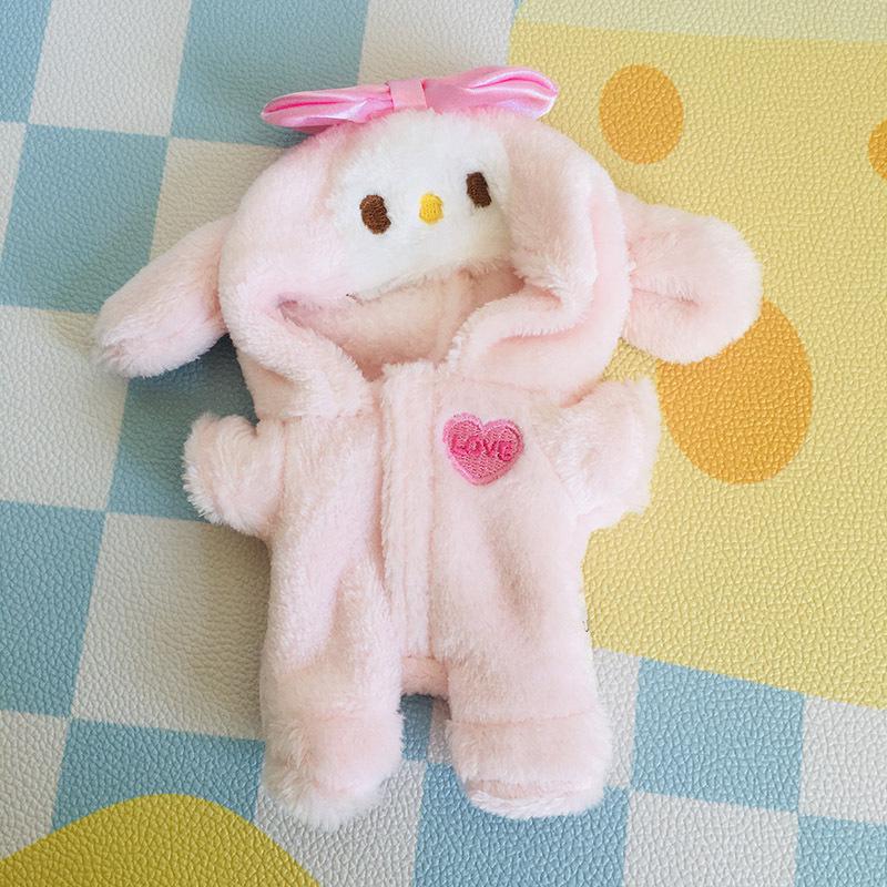 בגדי בובת קטיפה ויניל חמודה 17 ס"מ קופסה עיוורת - תליון LaBuBu שמלת אביזרים