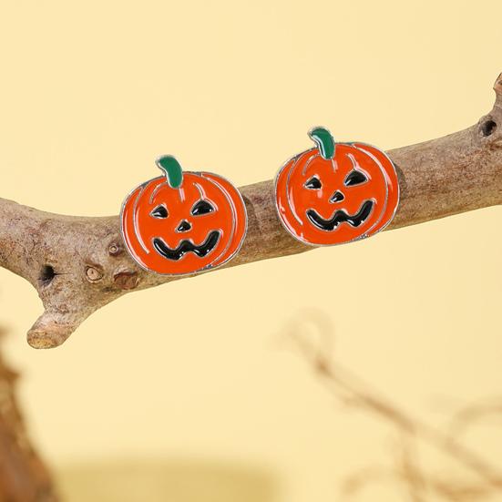 1 Pair Halloween Earrings Bat Ghost Hand Spider Pumpkin Ghost Black Cat Shape Drop Earrings Jewelry Accessories