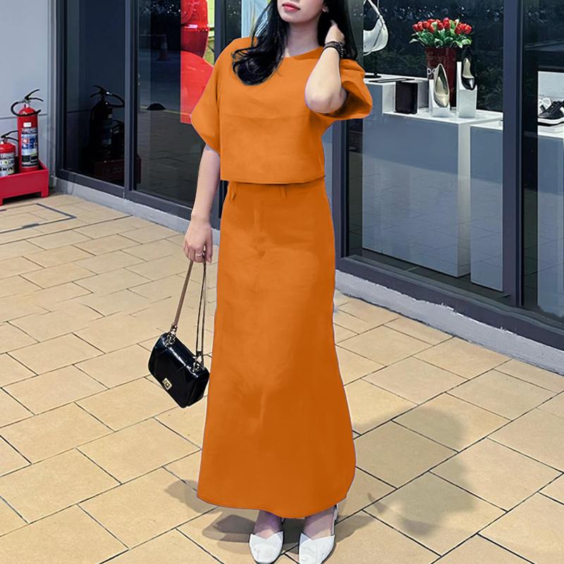 ZANZEA Bluză și fuste cu jumătate de mânecă pentru femei Seturi de costume casual din două piese