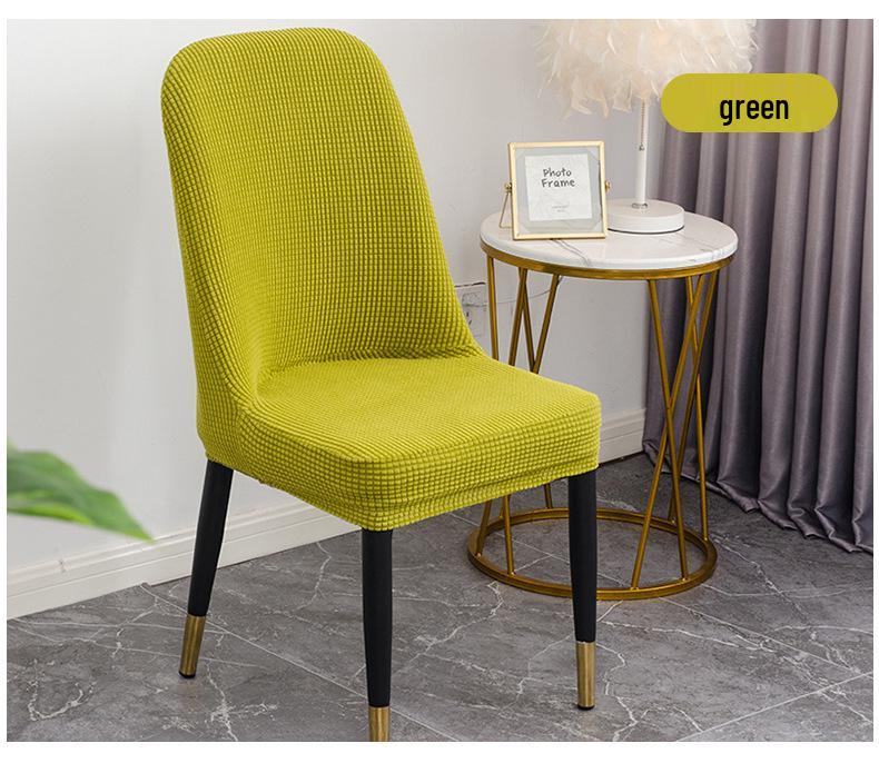 Thickened Mesh Fleece Elastic Chair Cover - Wear-Resistant, Non-Slip, Half-Wrap Design for Folding Office/Dining Table Chairs