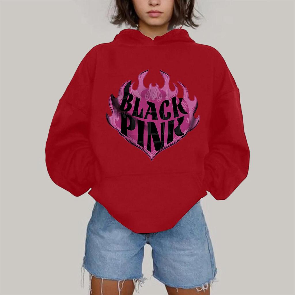 Women's Fashionable Casual Hooded Long Sleeved Printed Sweatshirt