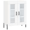Vidaxl Display Cabinet, White, 69.5X34X180 Cm, Wood-Based Material