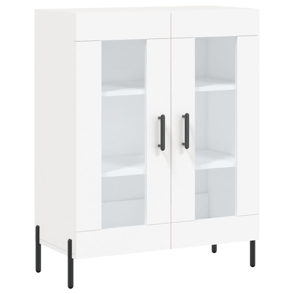 Vidaxl Display Cabinet, White, 69.5X34X180 Cm, Wood-Based Material
