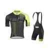 Mens Quick-Dry Cycling Jersey Bib Shorts Set Breathable Outdoor Road Bike Apparel