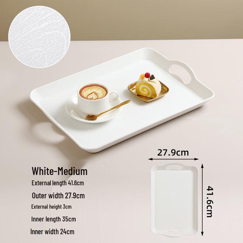 Commercial Wood Grain Plastic Serving Tray