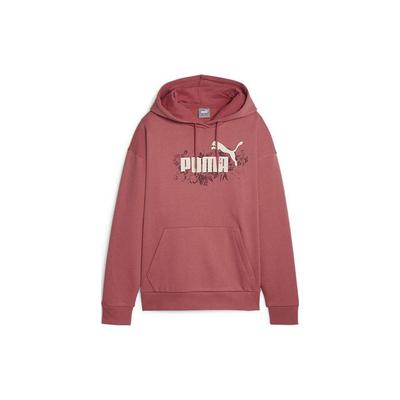 Puma Αμερικάνικο Γράμμα Φαρδύ Casual Φούτερ Γυναικεία φούτερ Κόκκινο-Καφέ 681520-21