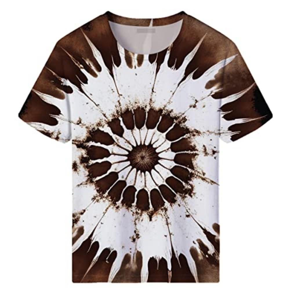 

Летняя мужская футболка с 3D-принтом в стиле тай-дай, футболки для мужчин, рубашка с принтом в виде спиральных полос и короткими рукавами, несколько вариантов 6XL
