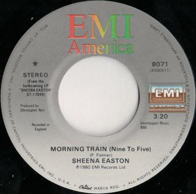 7-tums skiva SHEENA EASTON - Morning Train (Nio till fem) 8071 EMI America 1981 US Dans & Electronica Använd