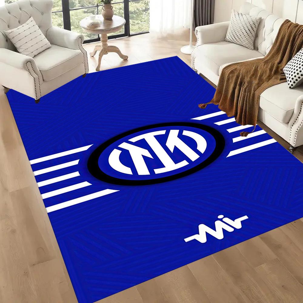 Inter Milan Area Rug Perfect For Living Rooms Hallway Entryway Dormitory Antislip Carpet Anime Office Decor