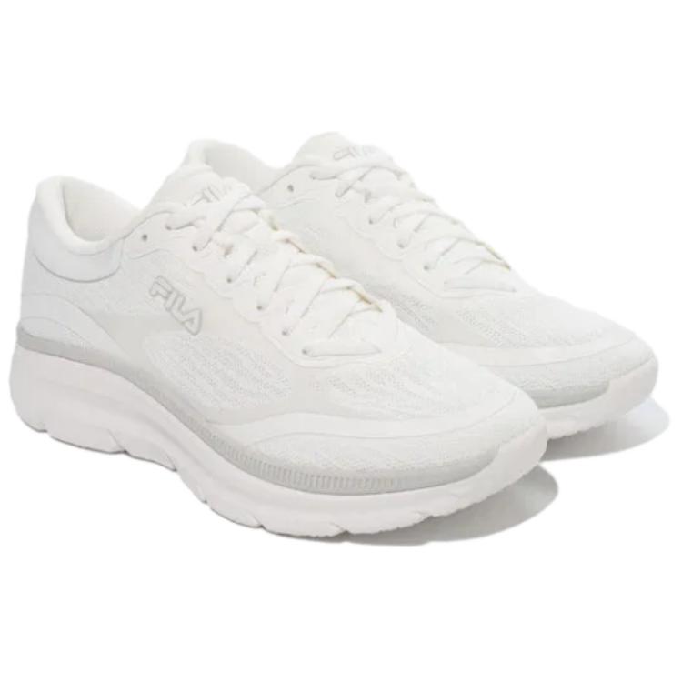 FILA Rgb Outdoor Sports Lightweight Comfortable Shock Absorbing Wear Resistant Low Top Running Shoes Unisex sneaker White 1RM02761G101