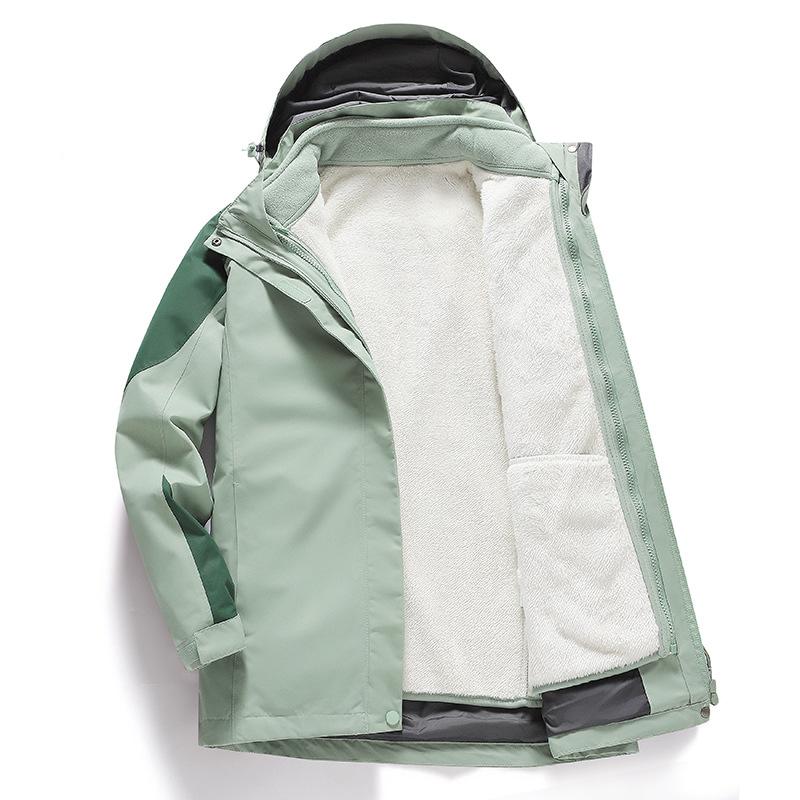 

Уличная штормовая куртка, женская новая ветрозащитная непромокаемая куртка из овечьей шерсти «три в одном», осенне-зимняя одежда для альпинизма