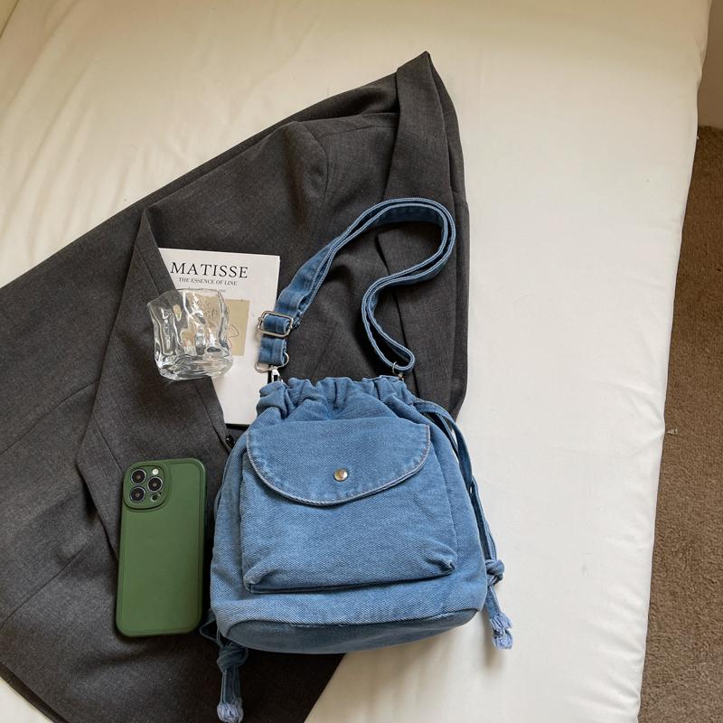 Women's Large Capacity Denim Crossbody Bag Class Commuter Shoulder Bag