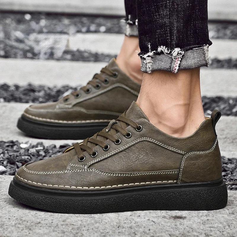 Обувь мужская кожаная оригинальная высококачественная кожаная повседневная обувь — фото 5