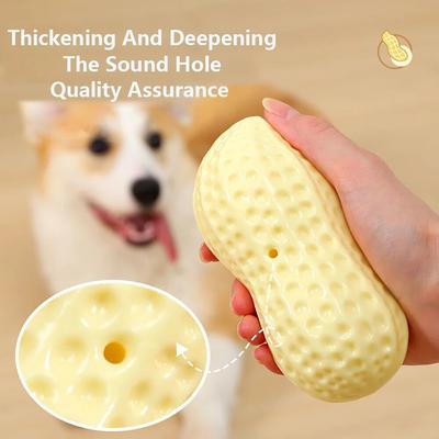 Pet Training Interactive Dog Toys Accessories Simulated Peanuts TPR Rubber Teeth Grinding Teeth Cleaning Squeaky Chew Toys