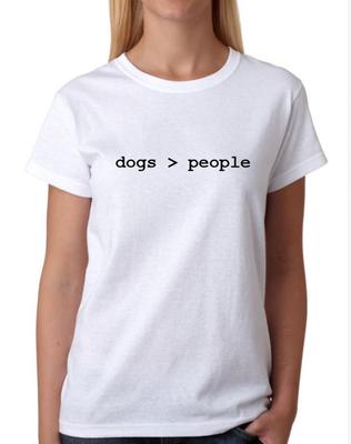 Hunde   Menschen Lustig Unisex T-Shirt Tee Tierliebhaber