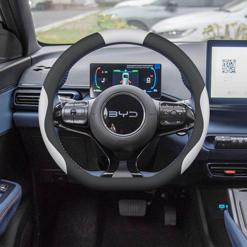 Steering Wheel Cover for BYD Dolphin, Seagull, Seal 06, Sea Lion 0507, Destroyer E3-e9, D1