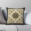 Greek Key Diamond Baroque Gold Square Pillowcase Polyester Linen Velvet Pattern Zip Decorative Pillow Case Sofa Seater Cover 18"