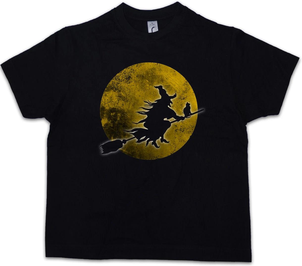 WITCH MOON Kids Boys kids boys T-Shirt Walpurgis Night Halloween Besom Cat Blocksberg 100