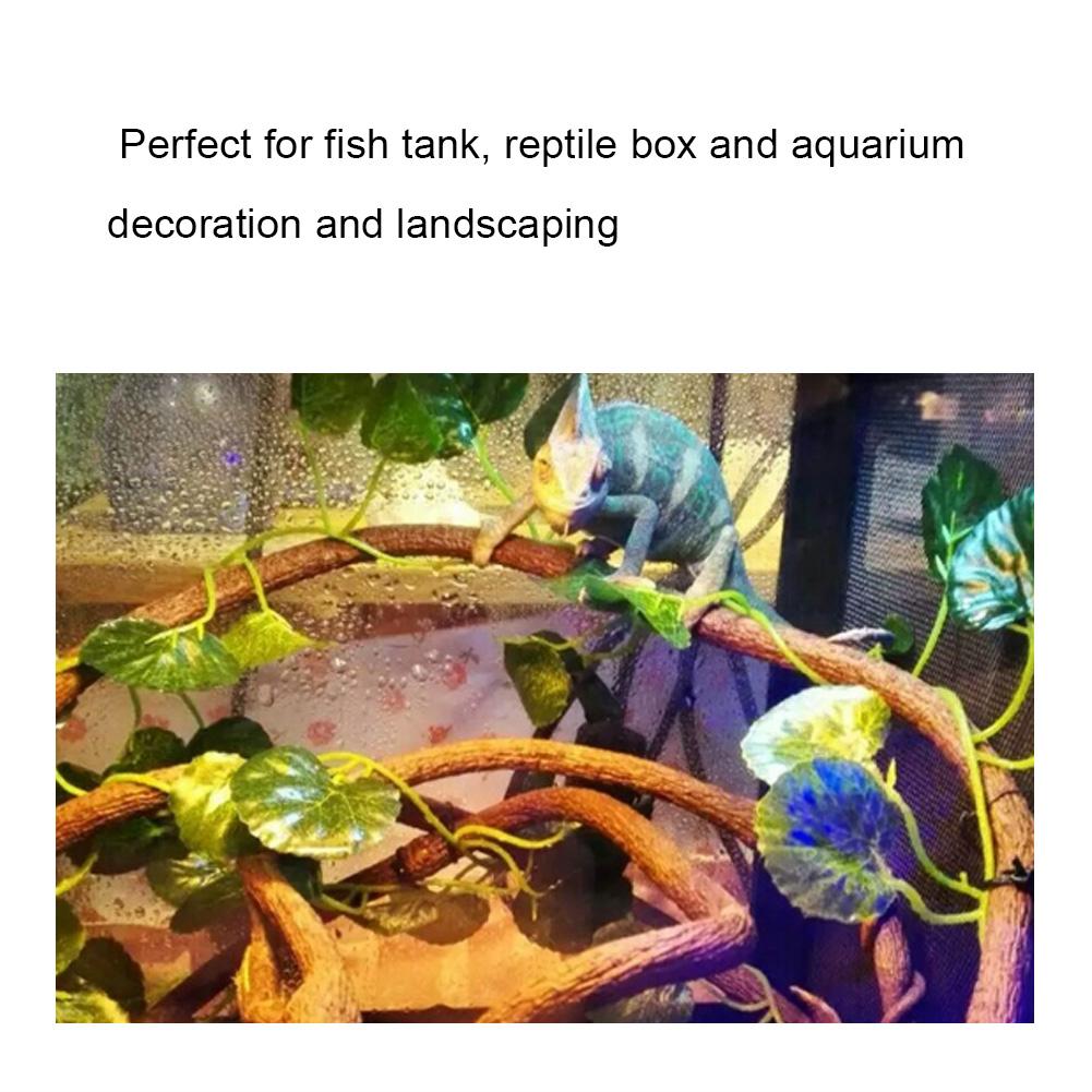 Artificial Reptile Climbing Branch Flexible Jungle 3.28ft Rattan Vine Decor;S: