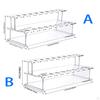 2 Tier Clear Acrylic Wine Bottle Cork Storage Holder Rack for Club Retail Store Countertop