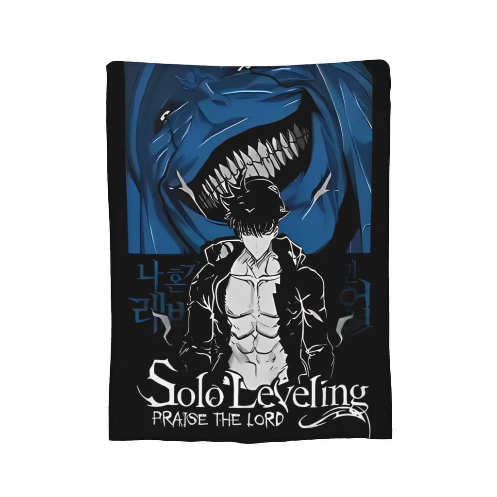 Solos Levelings Vintage Anime Plush Blankets  Awesome Throw Blanket for Home 125*100cm Bedspread,
