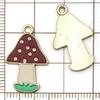 20 Colorful Cartoon House & Mushroom Enamel Alloy Charms for DIY Jewelry