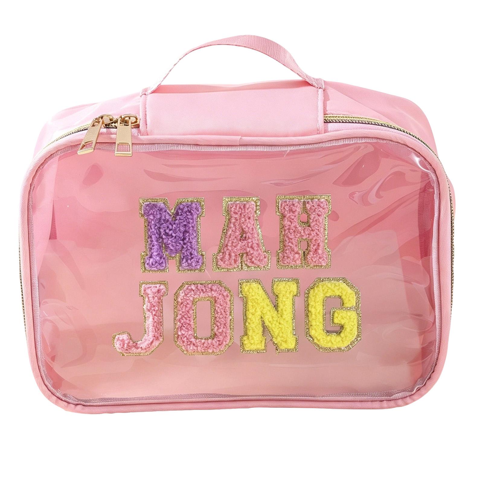 

Letter Printed Storage Bag, Portable Carrying Pouch For Home Use, Lightweight Organizer With Zipper For Travel And Outdoor Gaming Activit One Size