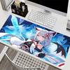 Rubber MousePad H-hololive Shirakami Fubuki Anime Mouse Pad Lock Edge Gamer Extended Desk Mat Gaming Accessories Kawaii Mousepad