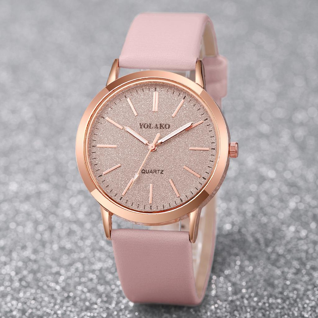 Women Watches Fashion Matting Dial Ladies Quartz Watch Casual Leather Band Female Dress Wristwatches