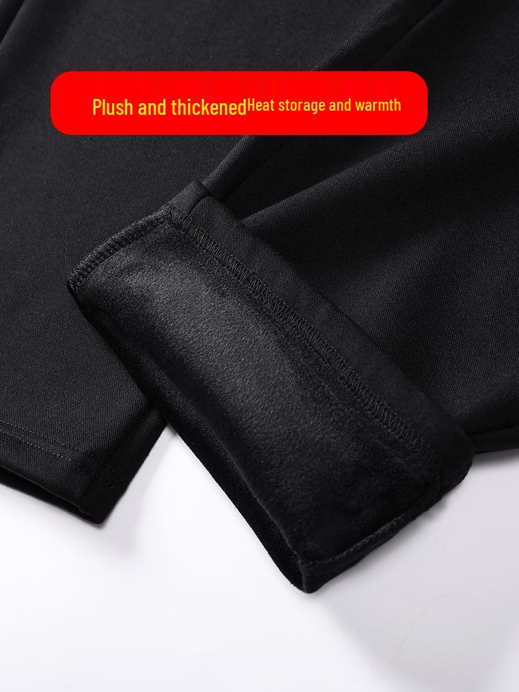 Plus Size Women's Winter Velvet Slimming Casual Pants