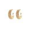 French Light Luxury Super Fairy Diamond-Set Hollow C-Shaped Earrings Women'S Fashion Temperament Advanced Sense Of Personality Elegant Earrings