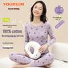 Yiershuang Women's Pure Cotton Thermal Underwear Set