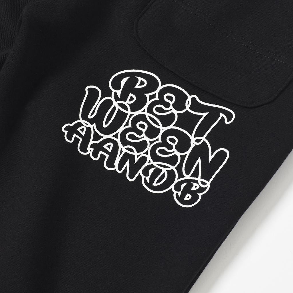 BETWEEN A AND B Athletic Loose Fit Jogger Pants [Black]