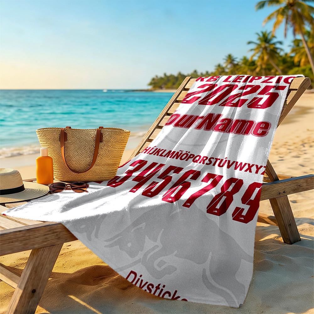 Rb Leipzig Personalisierbares Name Strandtuch Weich Langlebig Schnelltrocknend Geeignet Für Sport Reisen Schwimmen Yoga Badezimmer Strand Und Pool