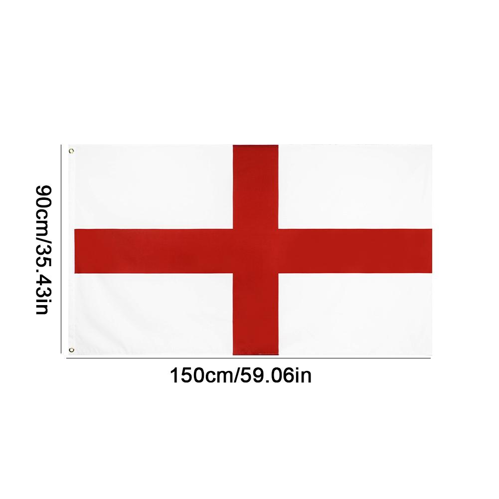 St George Cross Flags 33ft Fabric St Georges England Bunting 30 Flags England Flags on Sticks for Football Event Bar Party Decor