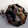 1pc Stained Glass Bulldog Automatic Open/Close Umbrella with Folding feature Compact Travel Umbrella, Lightweight design, for Commuting, Business119