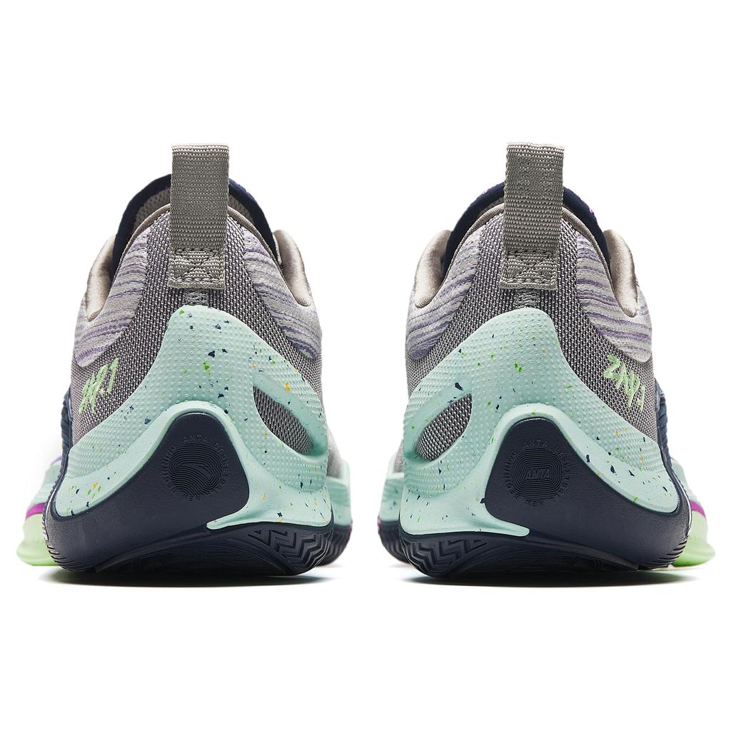 New ANTA X Donte DiVincenzo Instant Zap 1 'Grey Purple Green' 912411110Q-6